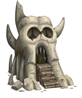Skull Greyskull Castle Stickdatei