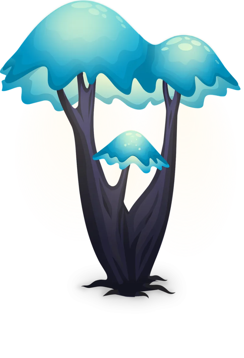 Decorative Blue Trees Stickdatei – Weihnachten