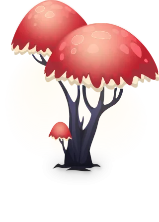 Decorative Red Trees Stickdatei