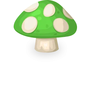 Mushroom Cartoon Green Stickdatei