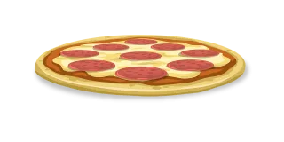 Pizza Pepperoni Food Stickdatei