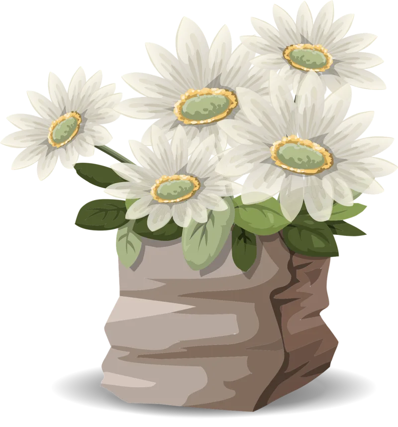 Flowers Daisies Bouquet Stickdatei – Blumen