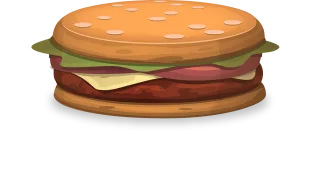 Hamburger Burger Sandwich Stickdatei