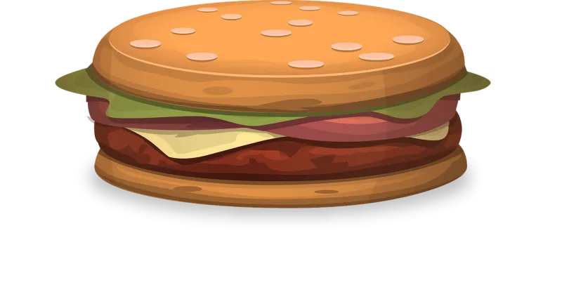 Hamburger Burger Sandwich Stickdatei – Essen & Trinken