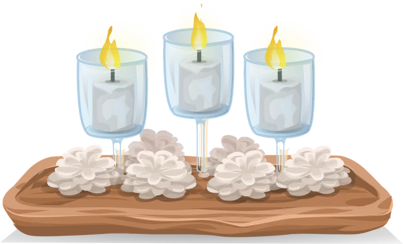 Candles Votive Flame Stickdatei – Weihnachten