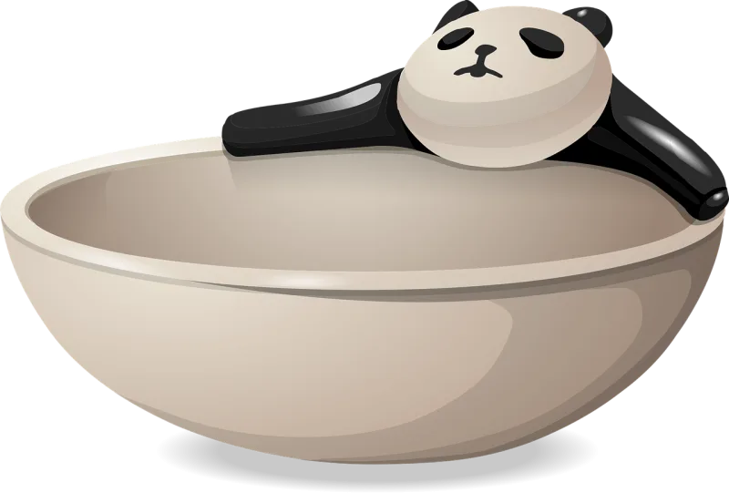 Bowl Dish Panda Stickdatei – Tiere