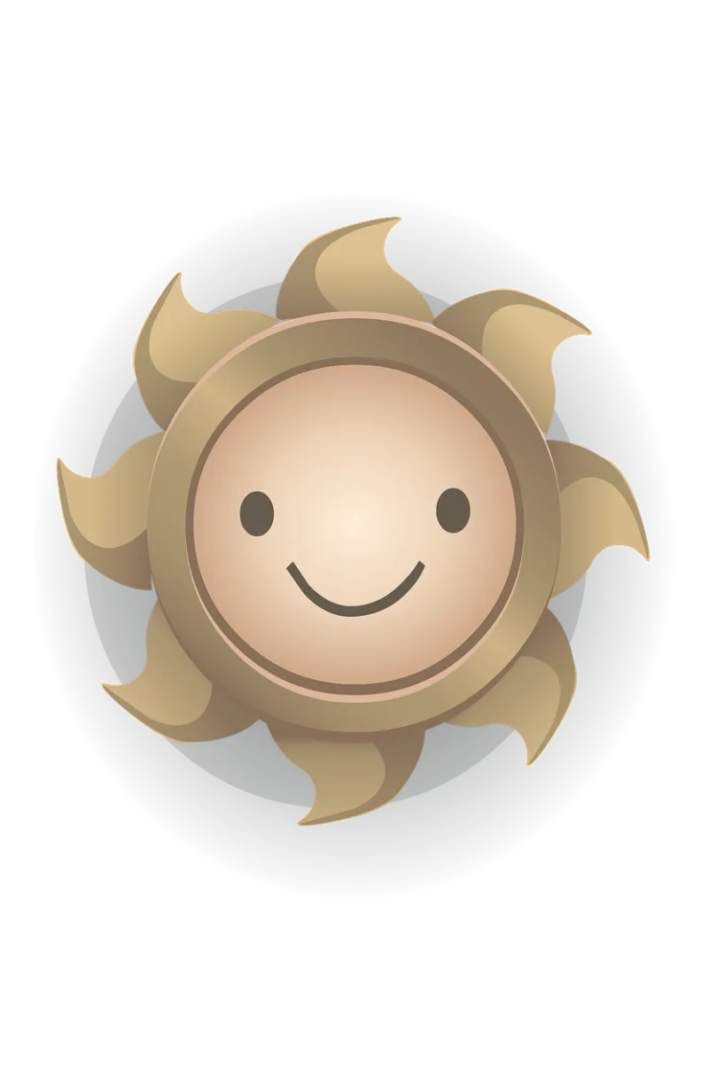 Sun Face Yellow Stickdatei – Natur