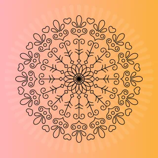 Mandala Symmetrical Pattern Stickdatei