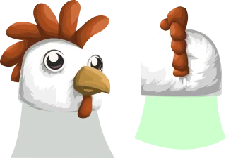 Chicken Head Animal Stickdatei