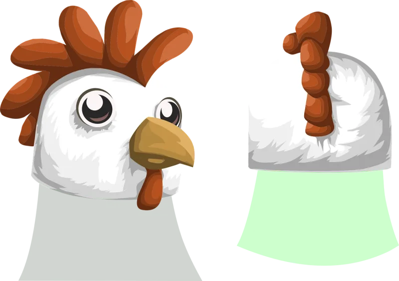 Chicken Head Animal Stickdatei – Natur
