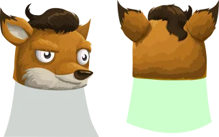 Fox Head Animal Stickdatei