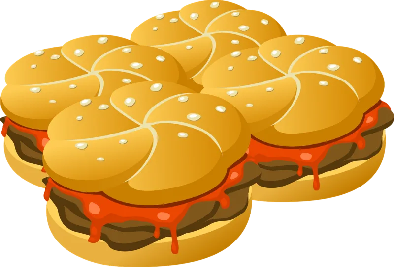 Hamburgers Burgers Food Stickdatei – Essen & Trinken