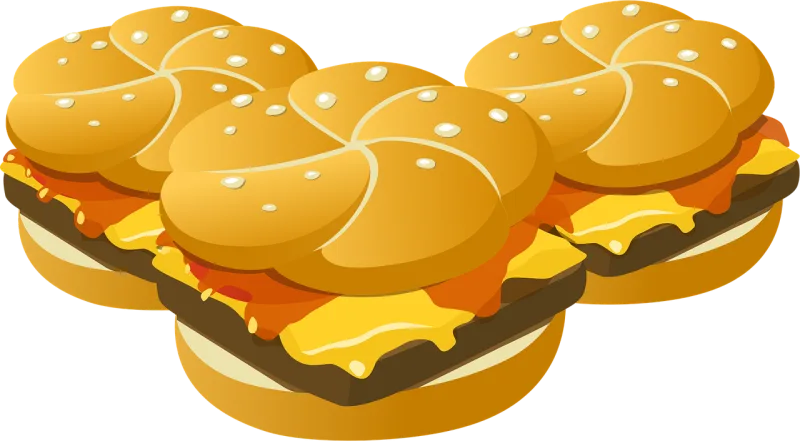 Hamburgers Cheeseburgers Food Stickdatei – Essen & Trinken