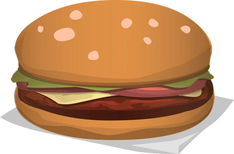 Hamburger Cheeseburger Burger Stickdatei – Essen & Trinken