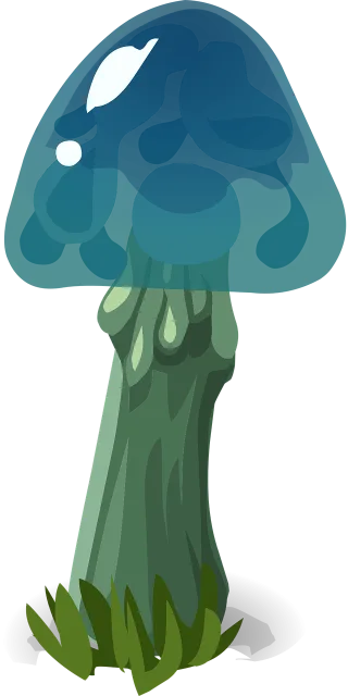 Mushroom Blue hat Nature Stickdatei