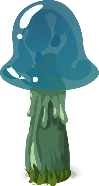 Mushroom Blue hat Nature Stickdatei