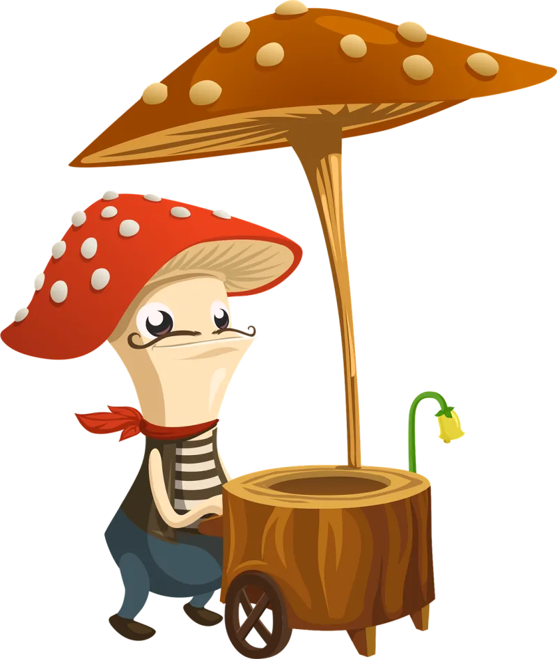 Toy Figure Mushroom Stickdatei – Natur