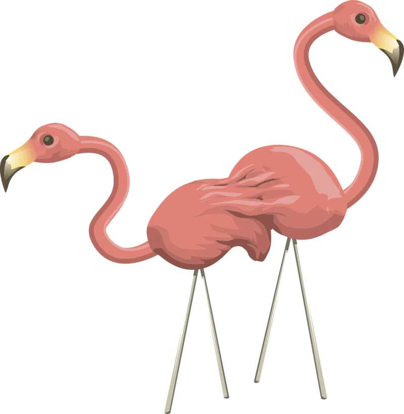 Flamingos Pink Birds Stickdatei – Natur