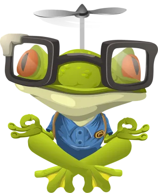 Meditate Frog Yoga Stickdatei