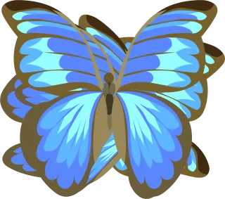 Butterfly Blue Black Stickdatei