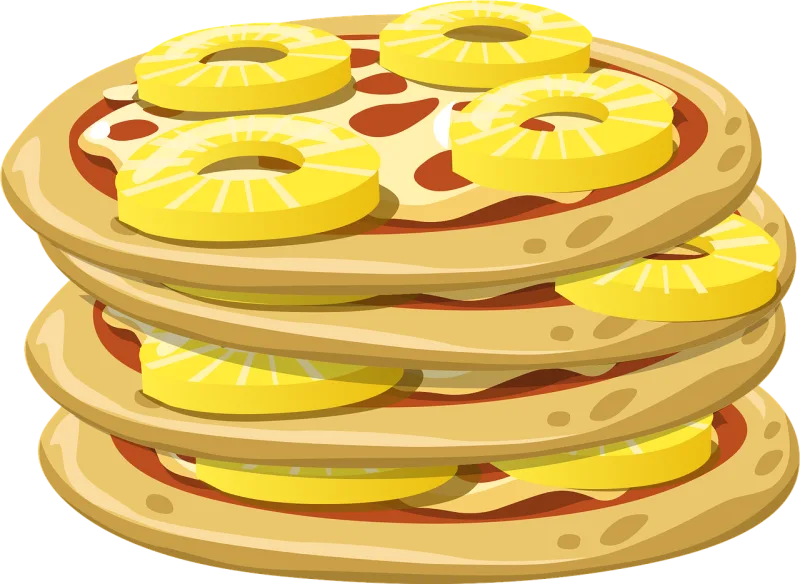 Pizza Pizza hawaii Pineapple Stickdatei – Essen & Trinken