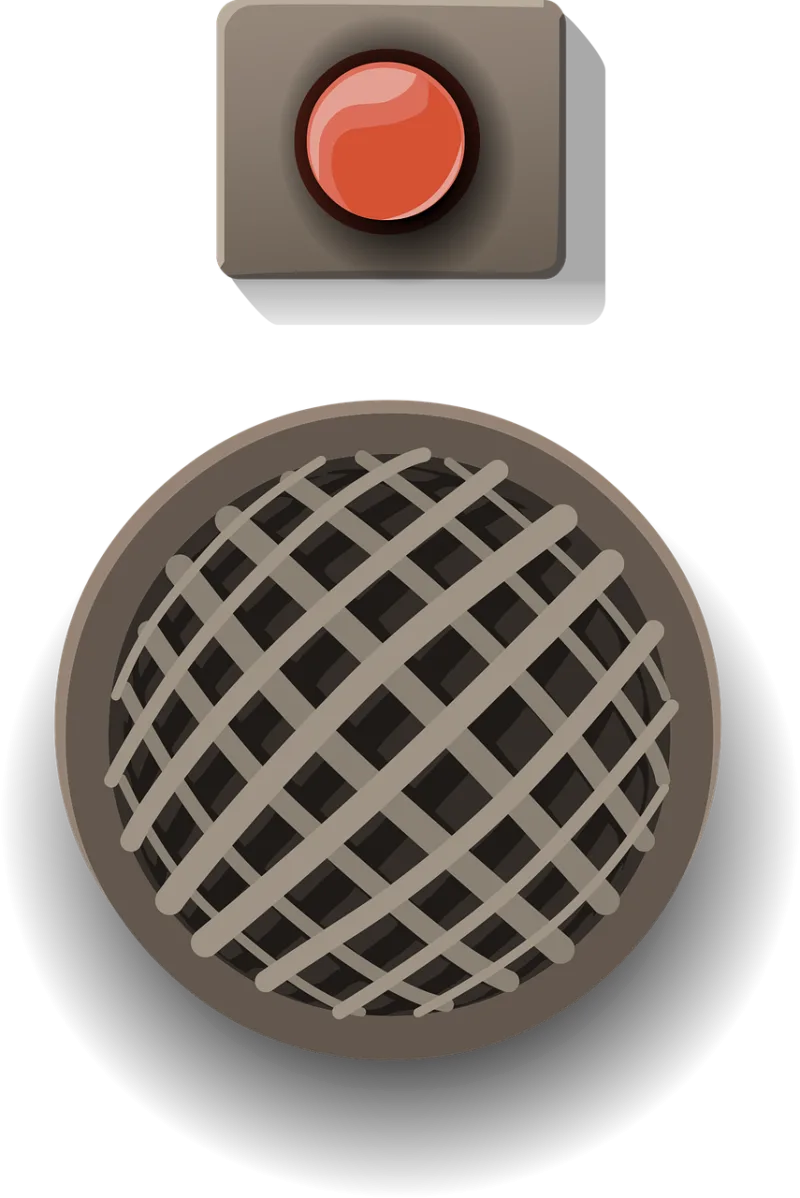 Button Speaker Red Stickdatei – Musik