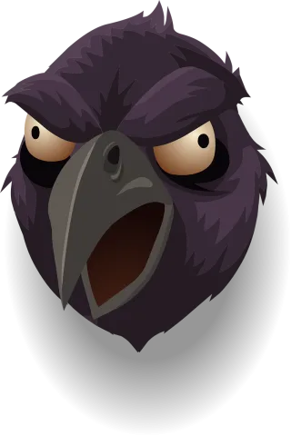 Raven Head Bird Stickdatei