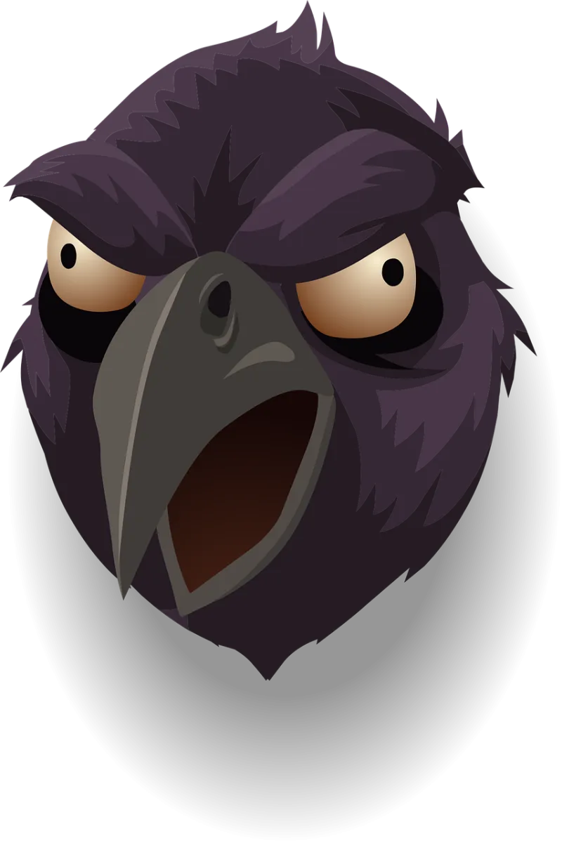 Raven Head Bird Stickdatei – Natur