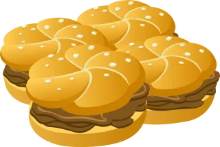 Burger Buns Eating Stickdatei