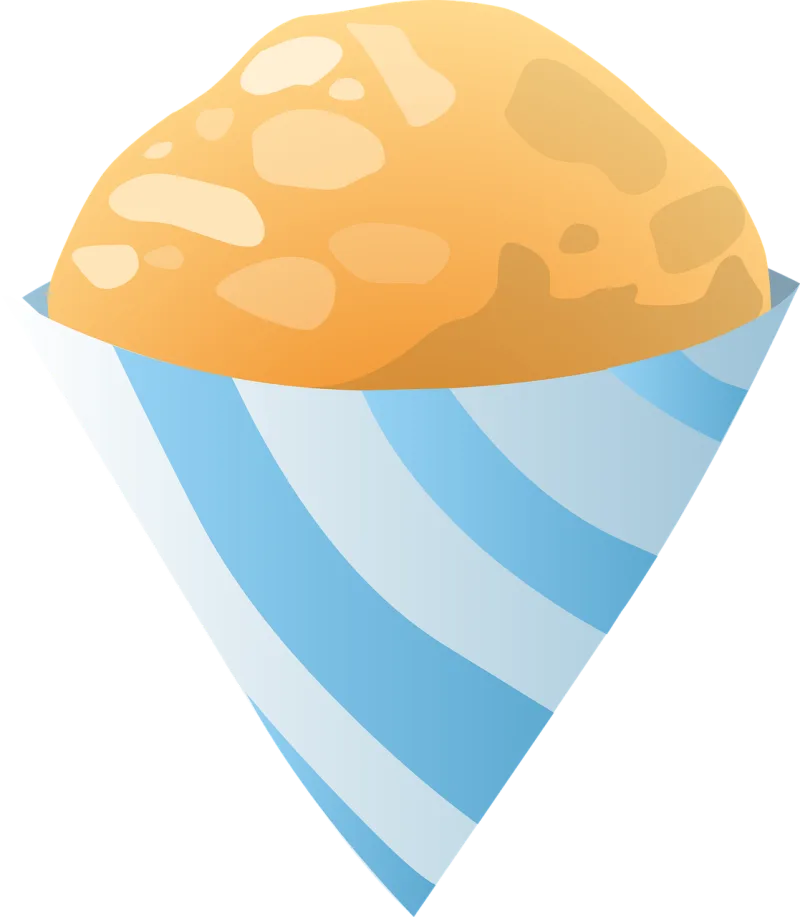 Orange Ice cream Cones Stickdatei – Kinder