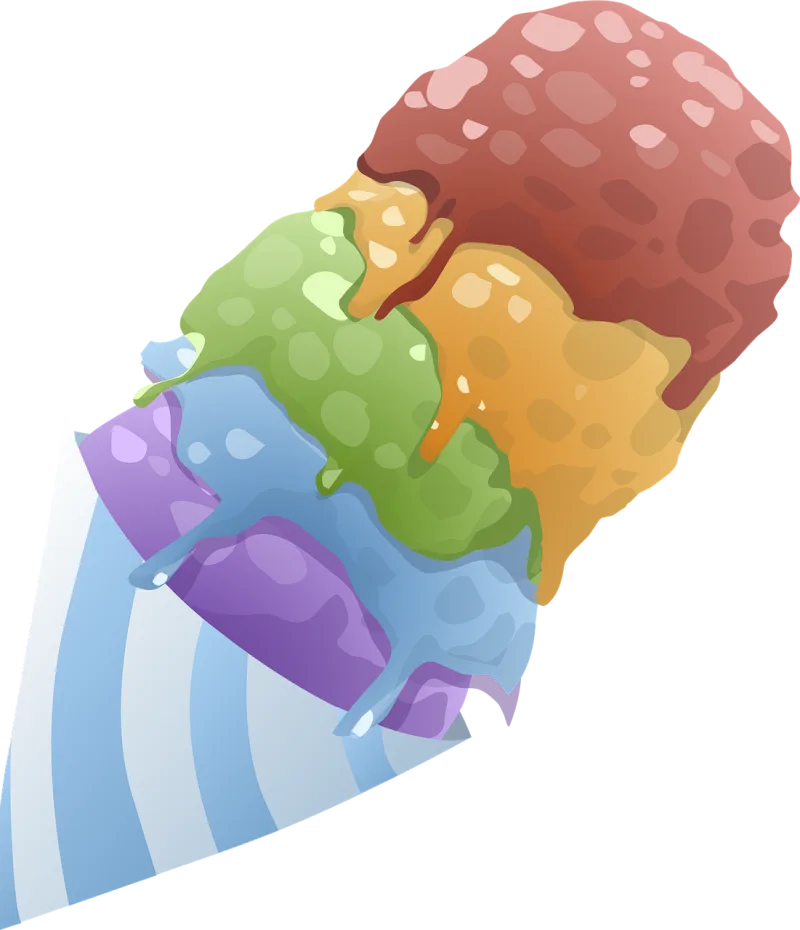 Ice creams Cones Desserts Stickdatei – Essen & Trinken