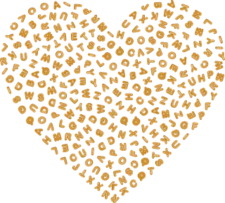 Gingerbread Alphabets Heart Stickdatei