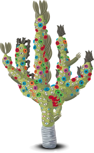 Plant Cactus Colorful Stickdatei