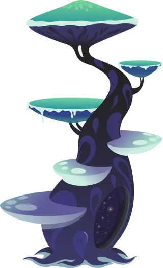 Tree Mushrooms Art Stickdatei