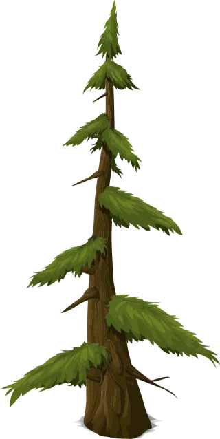 Fir Tree Trunk Stickdatei