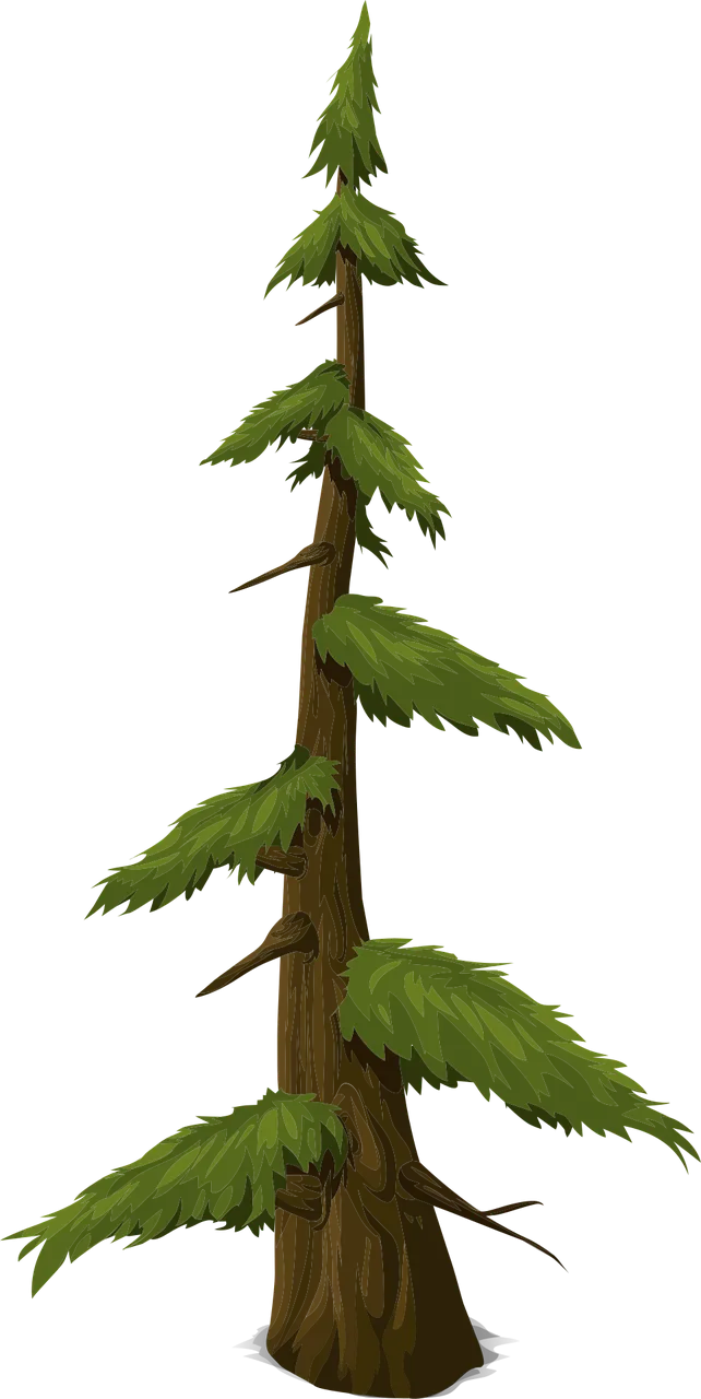 Fir Tree Trunk Stickdatei – Natur