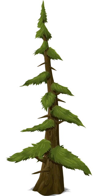 Fir Tree Trunk Stickdatei