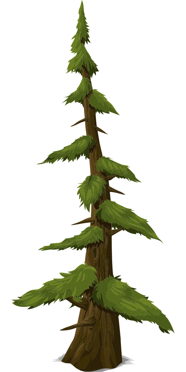 Fir Tree Trunk Stickdatei – Natur
