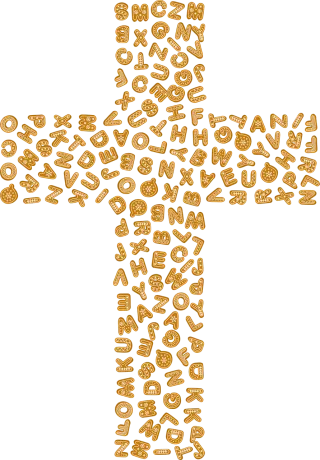 Cross Gingerbread Alphabet Stickdatei