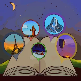 Book Reading Information Stickdatei
