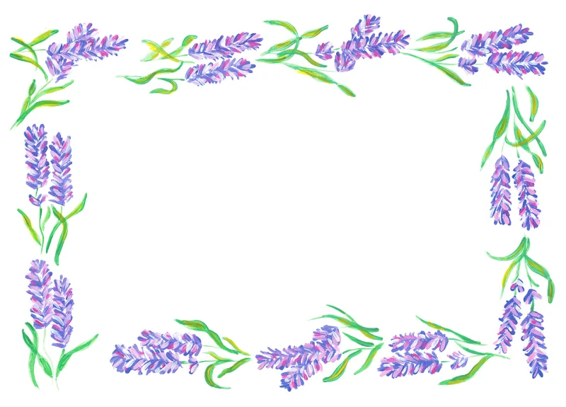 Lavender The edge of the Frame Stickdatei – Blumen