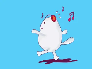 Cat Walking Listen Stickdatei – Musik