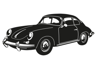 Car Porsche 356 Oldtimer Stickdatei