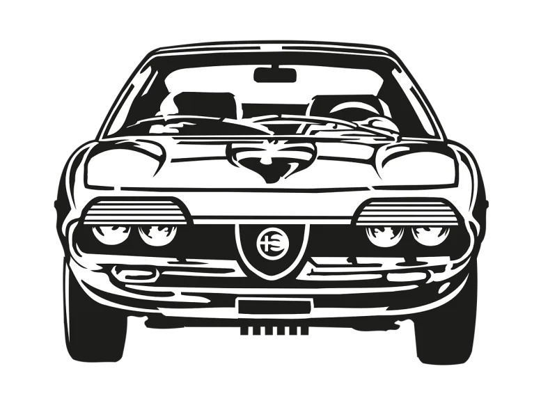 Car Alfa montreal Oldtimer Stickdatei – Fahrzeuge