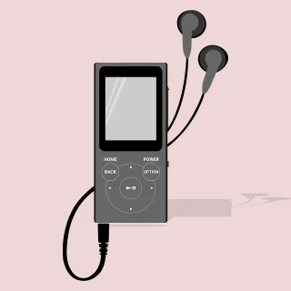 Mp3 player Song Flat design Stickdatei – Musik