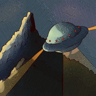 Ufo Flying Nature Stickdatei