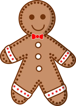 Gingerbread man Cookie Christmas Stickdatei