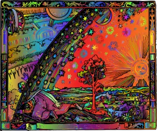 Flammarion engraving Art Line art Stickdatei
