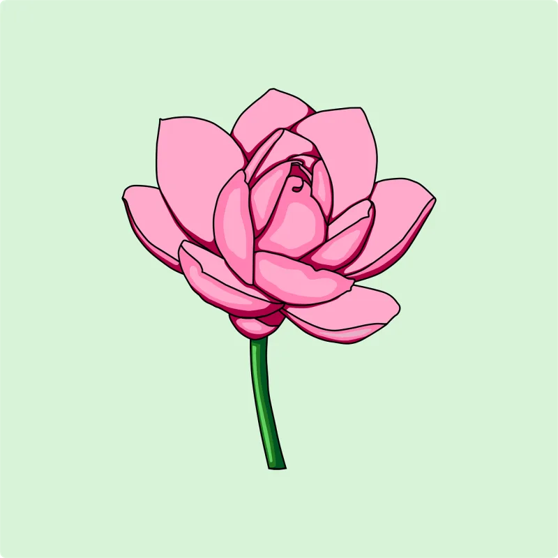Lotus Flower Plant Stickdatei – Blumen