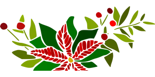 Poinsettia Holly Decoration Stickdatei – Weihnachten